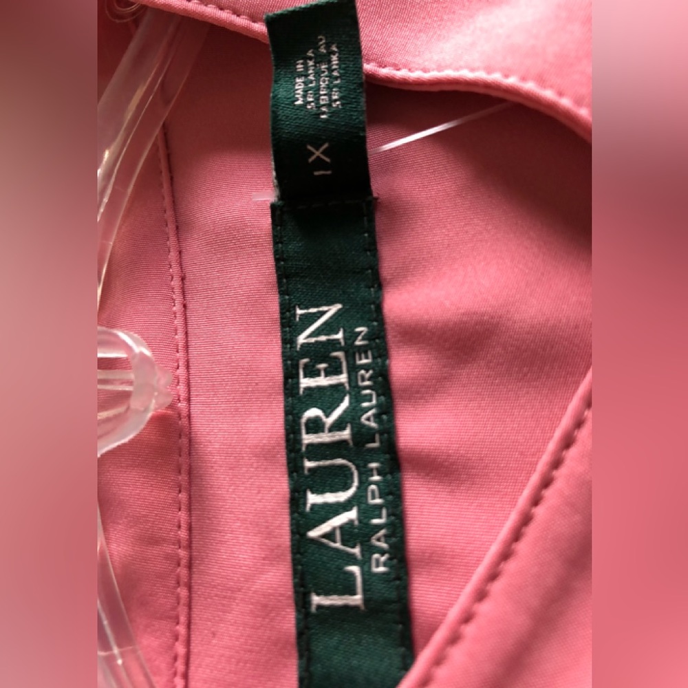 Pink Lauren by Ralph Lauren 1X long sleeve shirt - Picture 7 of 12